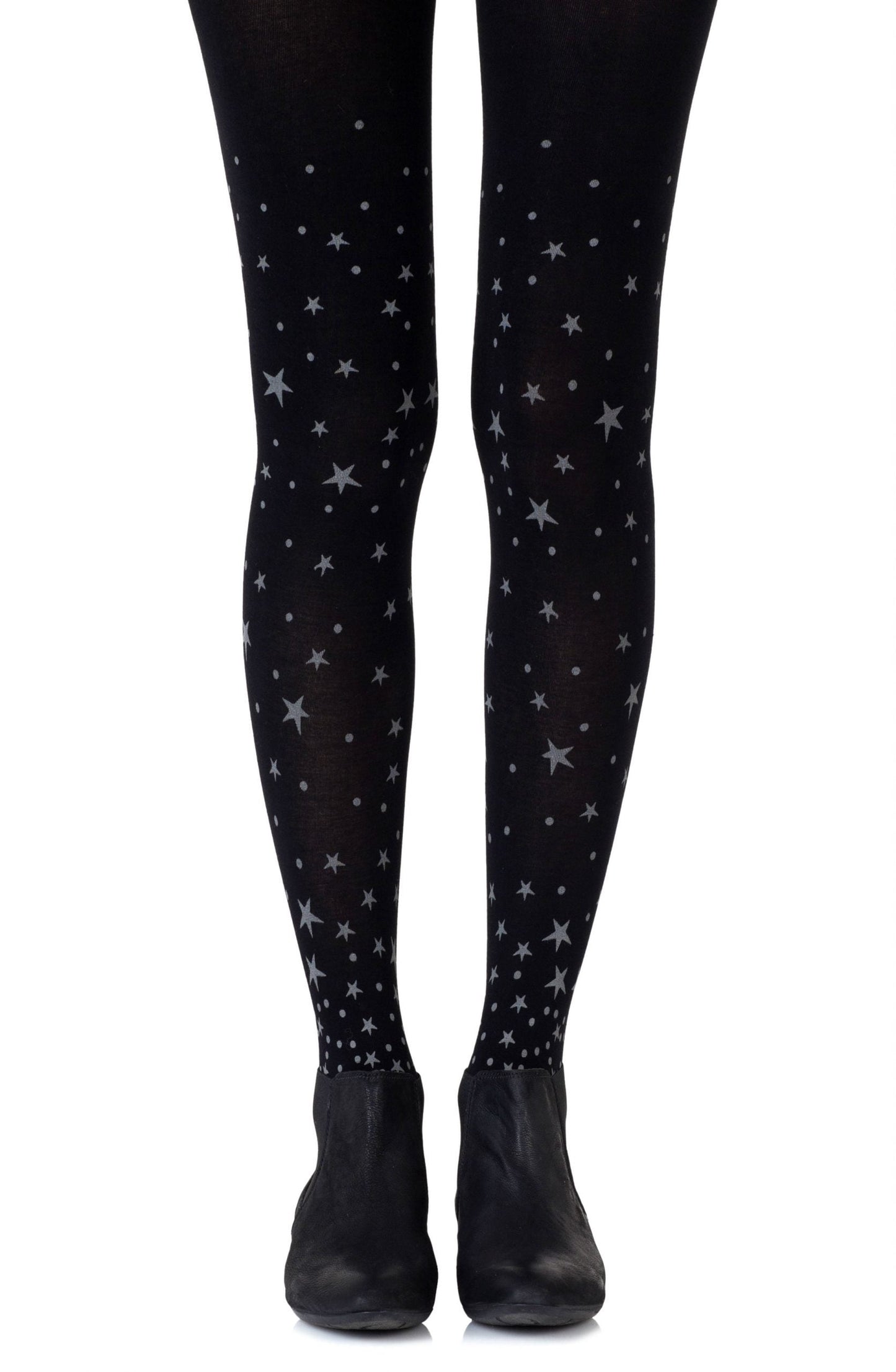 Zohara "Hollywood Boulevard" Black Tights